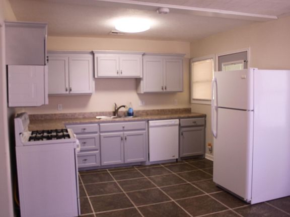 lovely kitchen equipped with new appliances