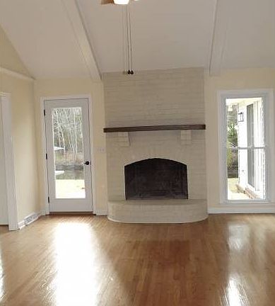 wood burning fireplace