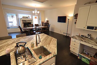 Kitchen Island w 2nd sink and office desk