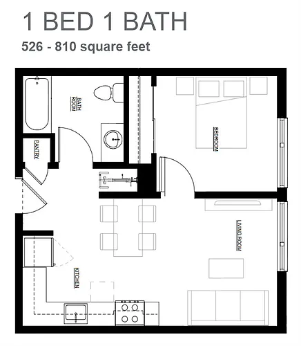 Floor plan 1 Bedroom