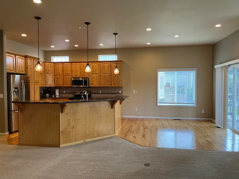Kitchen with eating area