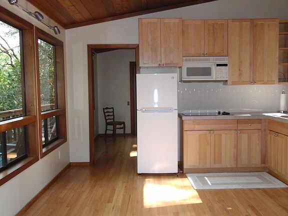Looking into the bedroom area from the main room