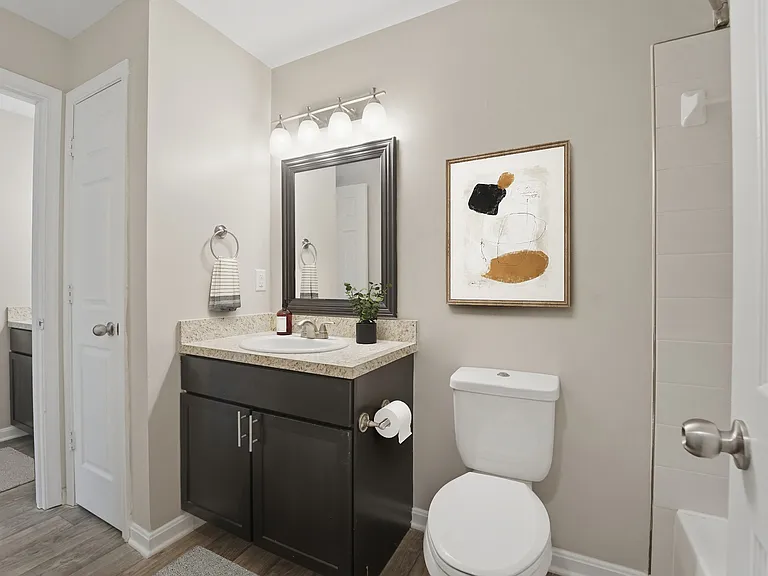 Transform your daily routine in this beautifully designed bathroom at Eagle Rock Apartments at Abingdon. Enjoy stylish fixtures and modern finishes that redefine comfort. Don't miss out; schedule a tour today!