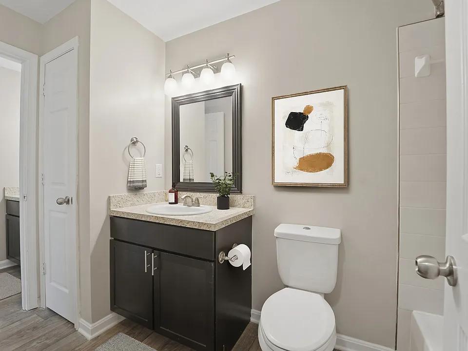 Transform your daily routine in this beautifully designed bathroom at Eagle Rock Apartments at Abingdon. Enjoy stylish fixtures and modern finishes that redefine comfort. Don't miss out; schedule a tour today!