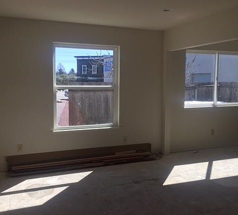 Living room, floors being installed