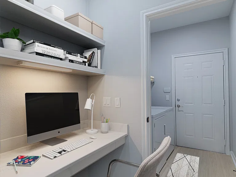 Thoughtfully designed built-in desks