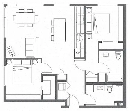 Floor plan 2x2E