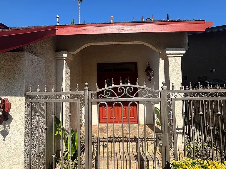 gated front of the house