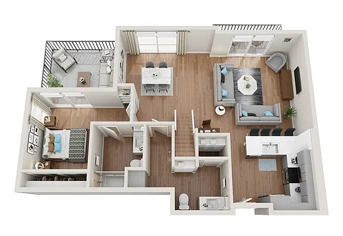 Floor plan 1x0 - Matcha