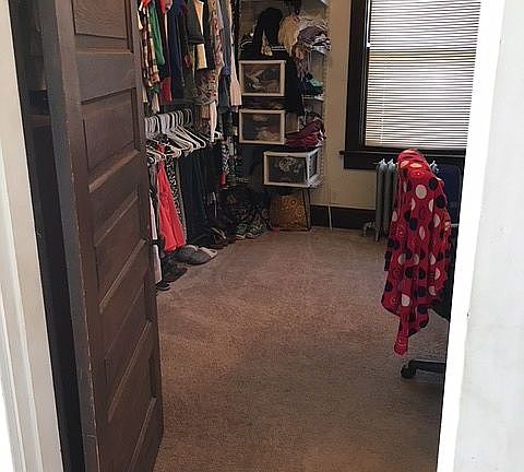 one of two master closets