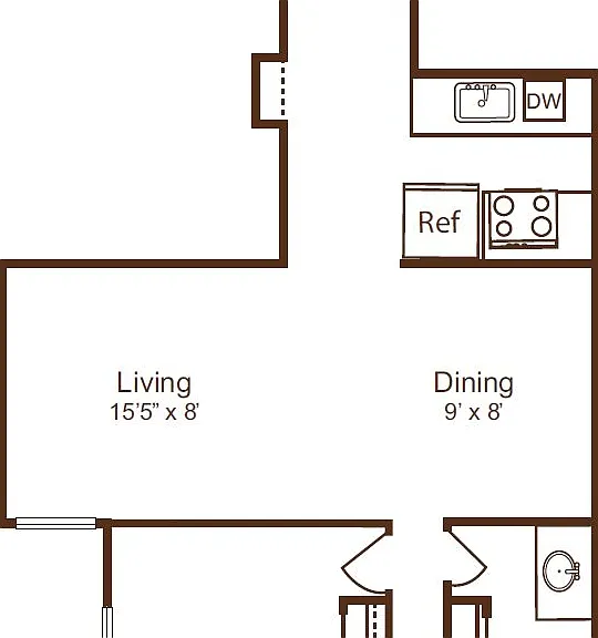 One Bedroom - A4 Floor Plan One Bedroom - A4 Floor Plan
