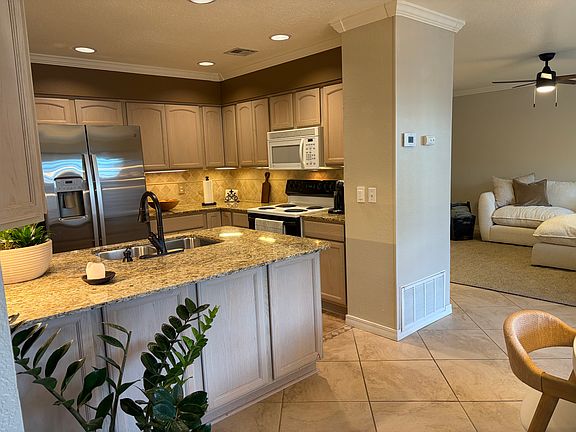 Kitchen with under-cabinet lighting