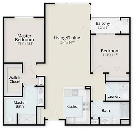 Floor plan REGULAR 2BED 2BATH