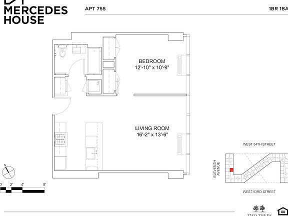 2nd image of 550 W 54th St #755