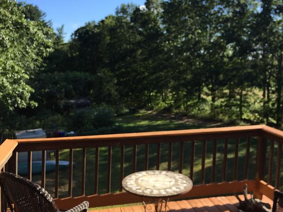 View from deck into back yard.