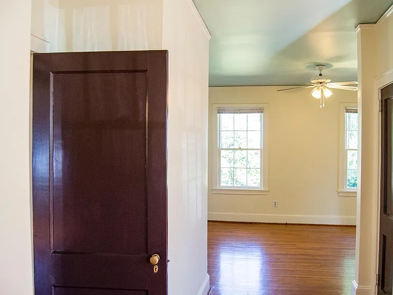 View as you walk back from the front Living Room _ Dining Room is straight ahead, kitchen to the right of that; 2 Bedrooms, 1 Bath to the left.