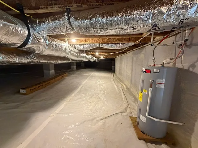 Under house walk-out crawl space storage area