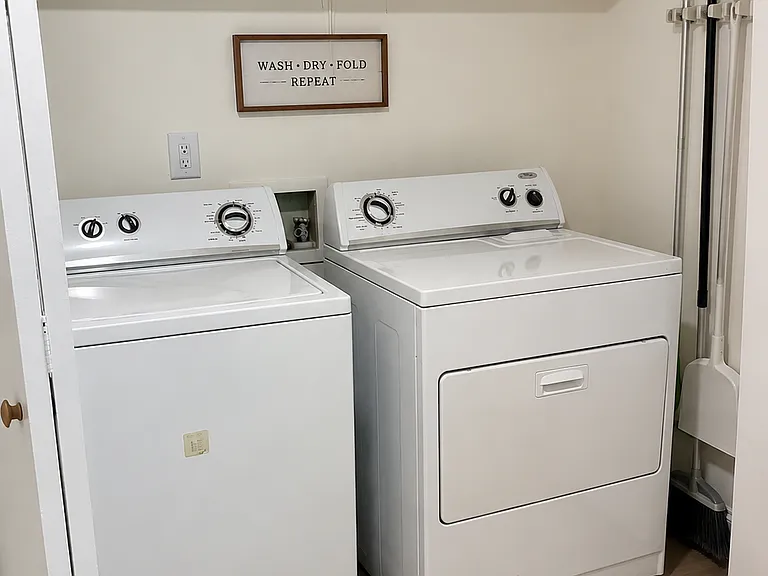 Laundry closet. Washer and Dryer included