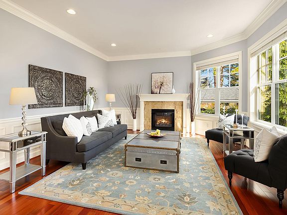 Large living room opposite dining.