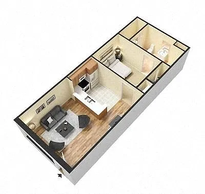 Floor plan Studio Irving