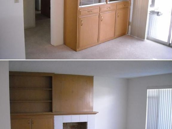 Spacious Living Room - Custom Built Hutch