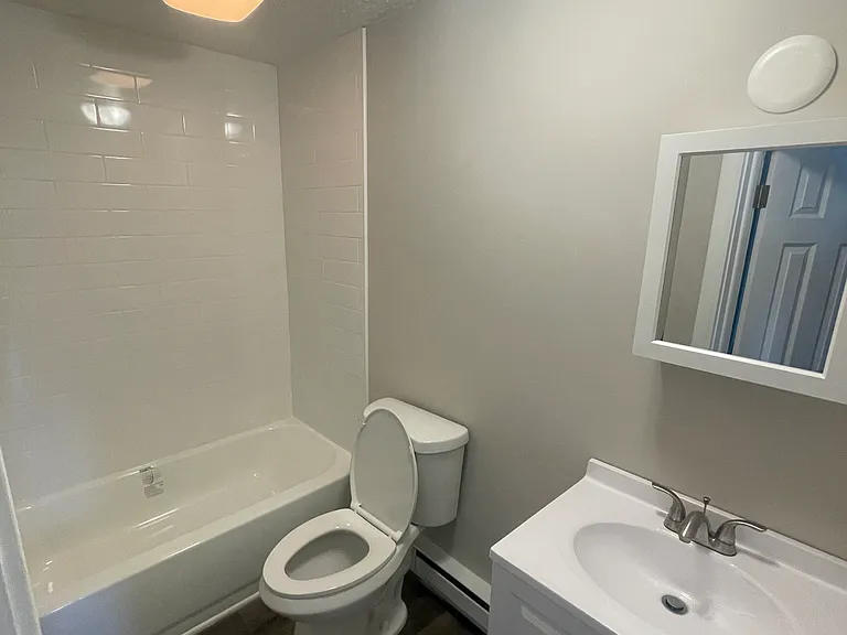 New bath with subway tile surround