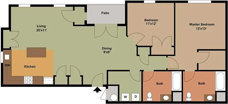 Floor plan 2 Bedroom
