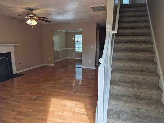 Living room and dining room