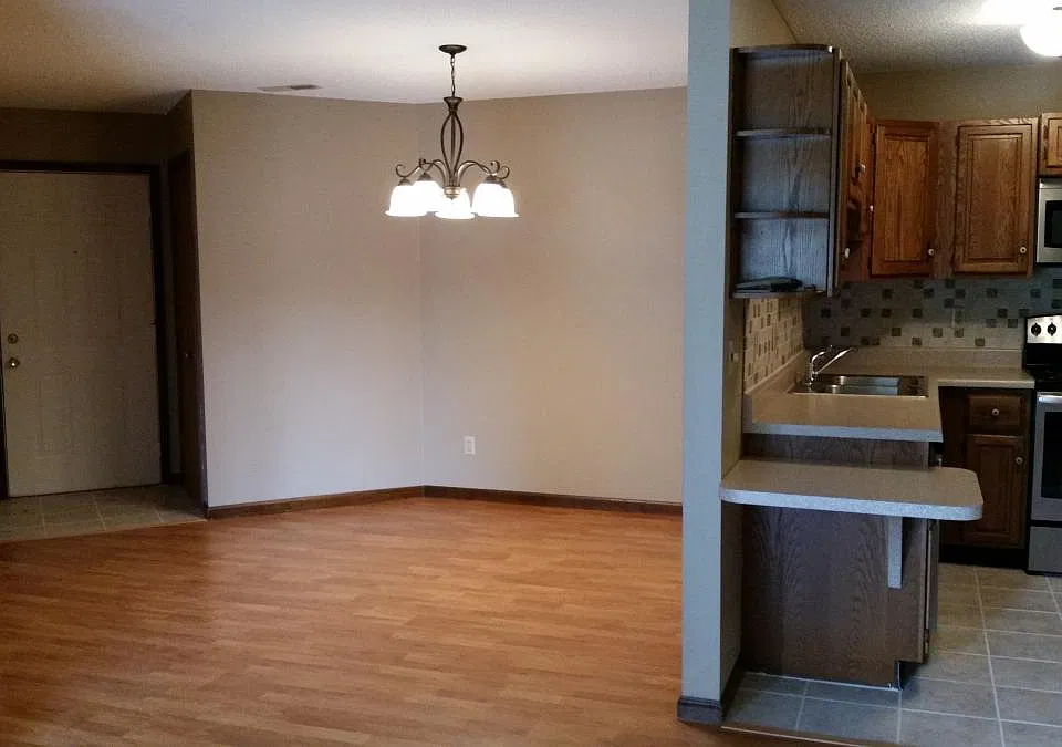 dining room and entrance, kitchen