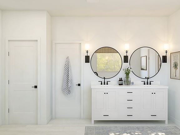 Primary bath with dual sinks