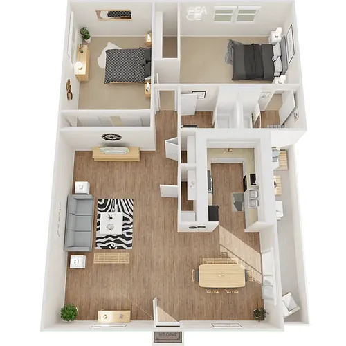 Floor plan B3 - 2X2