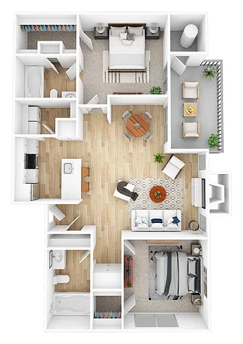 Floor plan 2B2B Reno