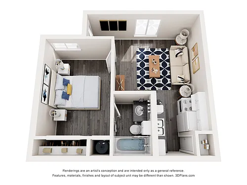 Floor plan Alma Soco - Studio - Premium