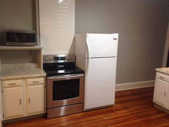kitchen new range and microwave