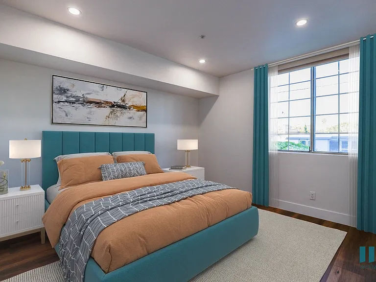 Bedroom with Recessed Lighting and Vinyl Flooring