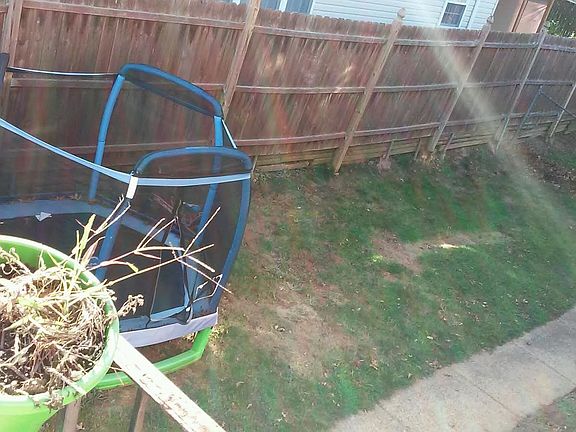 Fenced-in side yard