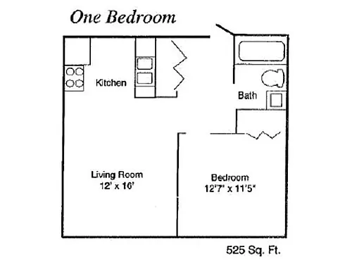 Floor plan 1 Bedroom