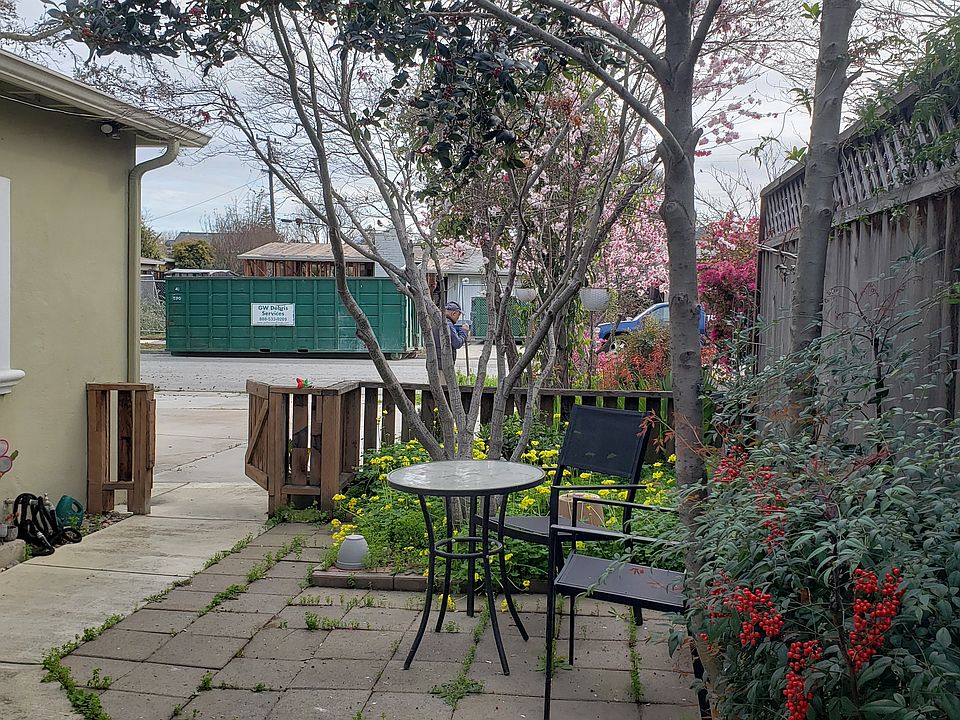 shaded patio sitting area