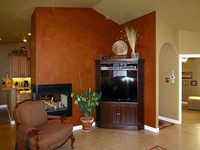 Living Room See Through Gas Fireplace