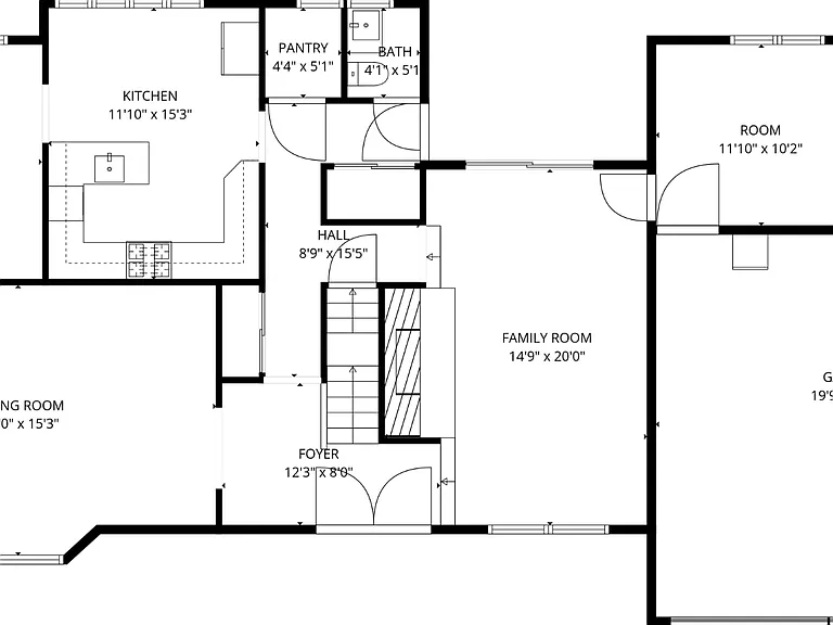 Main Level Floor Plan
