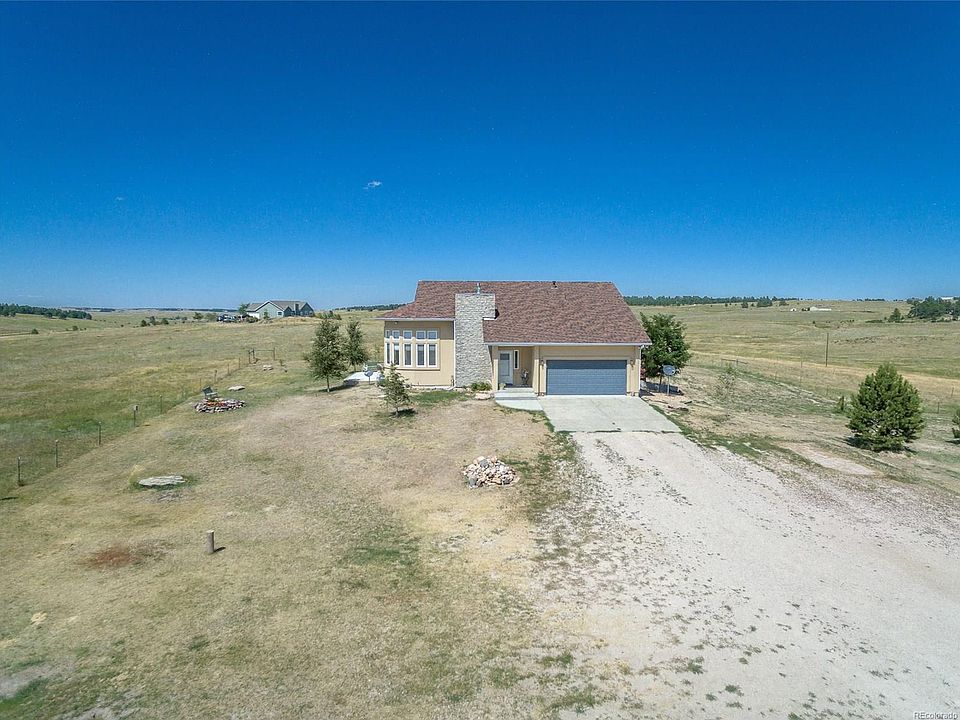 Aerial View of Stucco Exterior of House