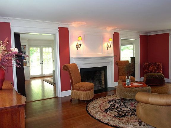Formal Living Room with fireplace and french doors