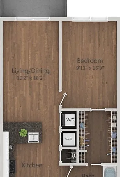 Urbana - A1.2 - 1 Beds - 1 Baths - 656 Sq. ft.