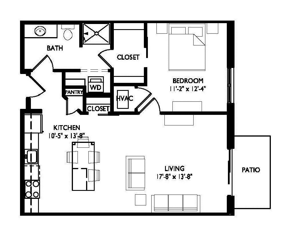Floor plan 1 Bedroom