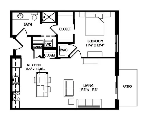 Floor plan 1 Bedroom