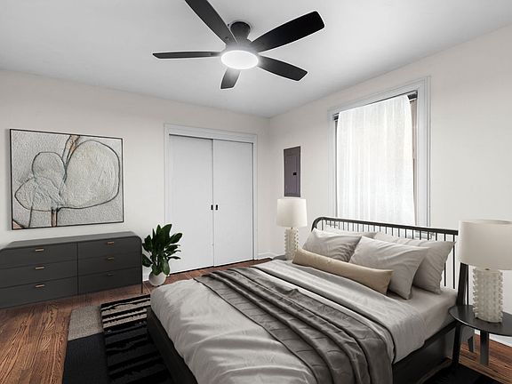 1 of 2 Bedrooms. (Virtually staged.)