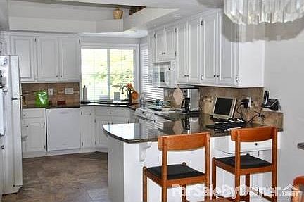 Kitchen with new granite counters