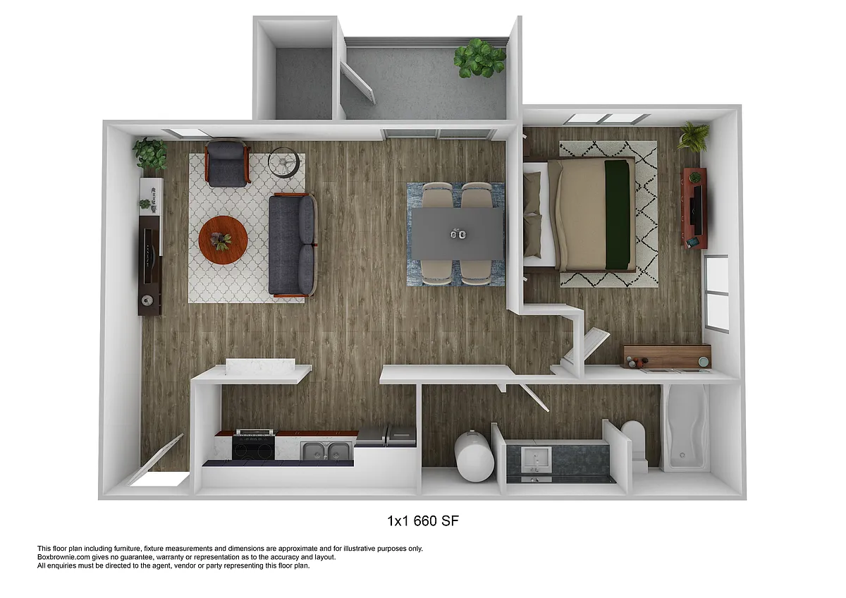 Floor plan Classic Larger One Bedroom