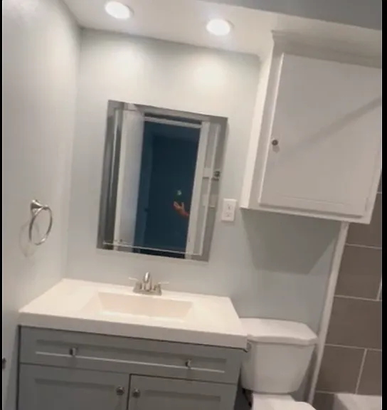 Large Vanity in Bathroom