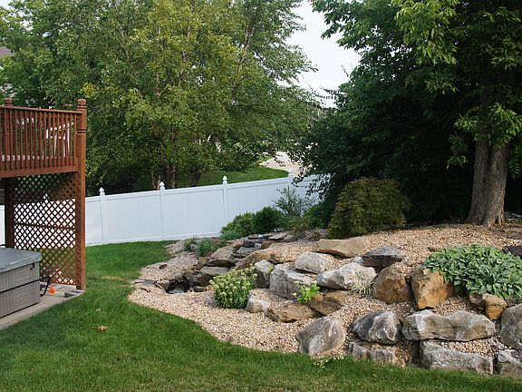 Waterfall in side yard